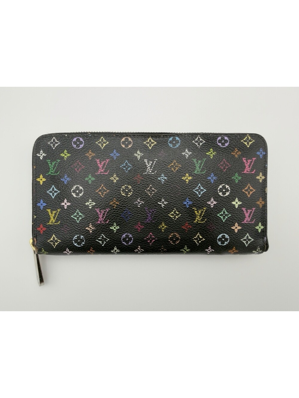 Authentic Louis Vuitton Black Murakami Zippy Zip Around Wallet Limited Edition